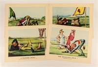 Four Vintage Currier and Ives Colored Prints