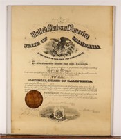 Certificate Antique California Promotion