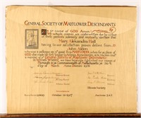Certificate General Society Mayflower Descendants