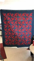 Handmade quilt-approx 6 ft x 5.5 ft