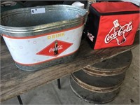 Galvanized Coke Drink Tub & Insulated Cooler