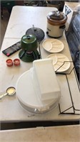 Tupperware kitchen and Crockpot lot with Sterno