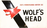 Wolf’s Head Metal Advertising Sign