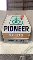 Pioneer seed sign, Wayne Rietma