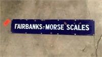 Porcelain Fairbanks-Morse Scales Sign, 50?x9?