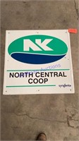 NK North Central Coop Sign, 3’x3’, tin embossed