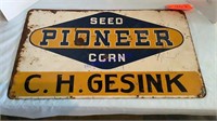 Pioneer Seed Sign, CH Gesink, Steel painted,
