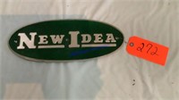 New Idea Sign, tin embossed, 5.5”x14”