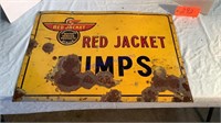 Red Jacket Pumps Sign, Steel double sided,
