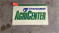 Cyanamid AgriCenter Sign, plastic, 18”x30”
