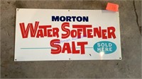 Morton Salt Sign, tin, 18”x36”