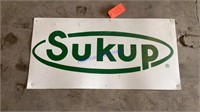 Sukup Grain Bin Sign, plastic, 19.5”x39”