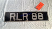 Foreign license plate, Tin embossed, 5'' x 21''