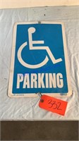 Handicap Parking Sign, tin, 12”x18”