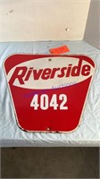 Riverside 4042 Sign, tin, 22”x23”