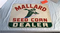 Mallard Seed Corn Dealer Sign, tin, 18”x24”