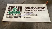Midwest Seed Genetics Sign, tin, 3’x6’
