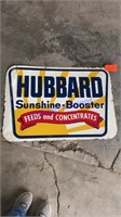 Hubbard - embossed tin sign - 28”x40”