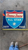Boone Dairy - two sided - porcelain - 38”x32”