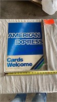 American Express tin sign - 15”x21” - double
