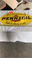 Benzoil - porcelain sign - 31”x18”