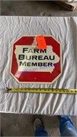 Farm Bureau / STOP tin sign - 15”x15”