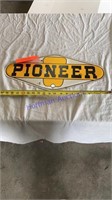 Pioneer double sided tin sign - NOS - 20?x9.5?