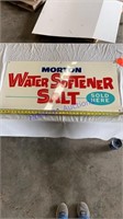 Morton water softener tin sign - 36”x18”