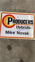 Producers Hybrids, 18” x 24” tin, embossed