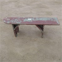 Ristic Red Wooden Bench