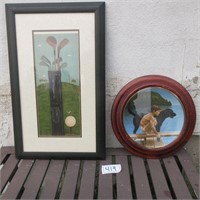 Golf Picture & Plate in Frame