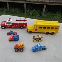 Fire Truck & School Bus Plus More