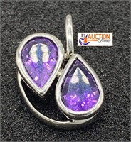 Natural 1.77CT EACH Dual Purple Amethyst Pendant