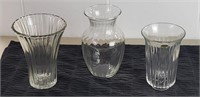 Teleflora Glass Lamp Shade/ 2 Glass Vases