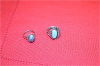 SZ 7 AND 6 1/2 TURQUOISE RINGS