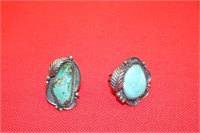 SZ 7 AND 7 1/2 TURQUOISE RINGS