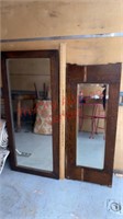 >>2 Vintage Mirrors ( Matches Bed Set)& coat rack