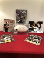 Chase Daniel signed ball, and collectAbles