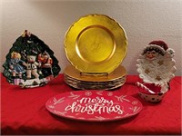 Holiday Decor Pieces incl Spode and Fitz & Floyd +