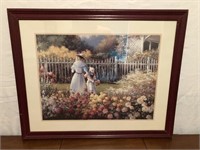 Mother & Daughter in Garden Framed & Matted is
