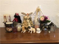 Lot of Decor incl Candles, Angels, Animals, etc