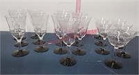 Crystal Stemware black base