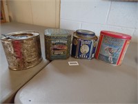 4 Vintage Tins