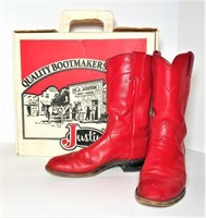 Kids Justin Leather Boots Size 5.5B