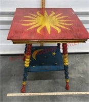 Sun & Moon Painted Table