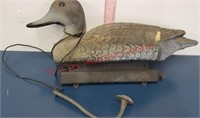 Vintage Flambeau duck decoy w/ anchor. Pintain