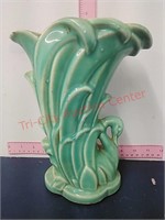 McCoy 9 in. 1940s Pottery Vase Swan