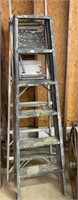 2 aluminum step ladders