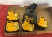 Dewalt  12 V batteries with charger
As-is