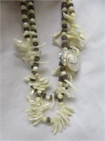 DOUBLE STRAND MOTHER OF PEARL STONE NECKLACE